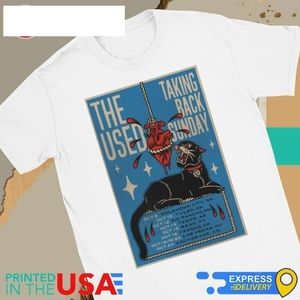 The Used & Taking Back Sunday October Tour 2024 Shirt White